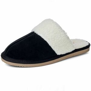Alpine Swiss Womens Genuine Suede Memory Foam Scuff Slippers Slip On House Shoes